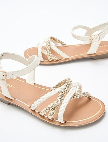 Sandales à multiples brides tressées