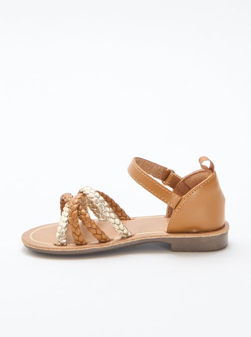 Sandales à multiples brides tressées - Kiabi