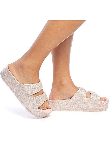 Sandales à paillette compensées Femme CAIPIRINHA GLITTER