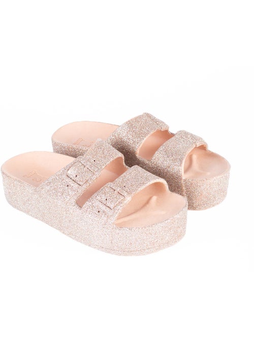 Sandales à paillette compensées Femme - Kiabi