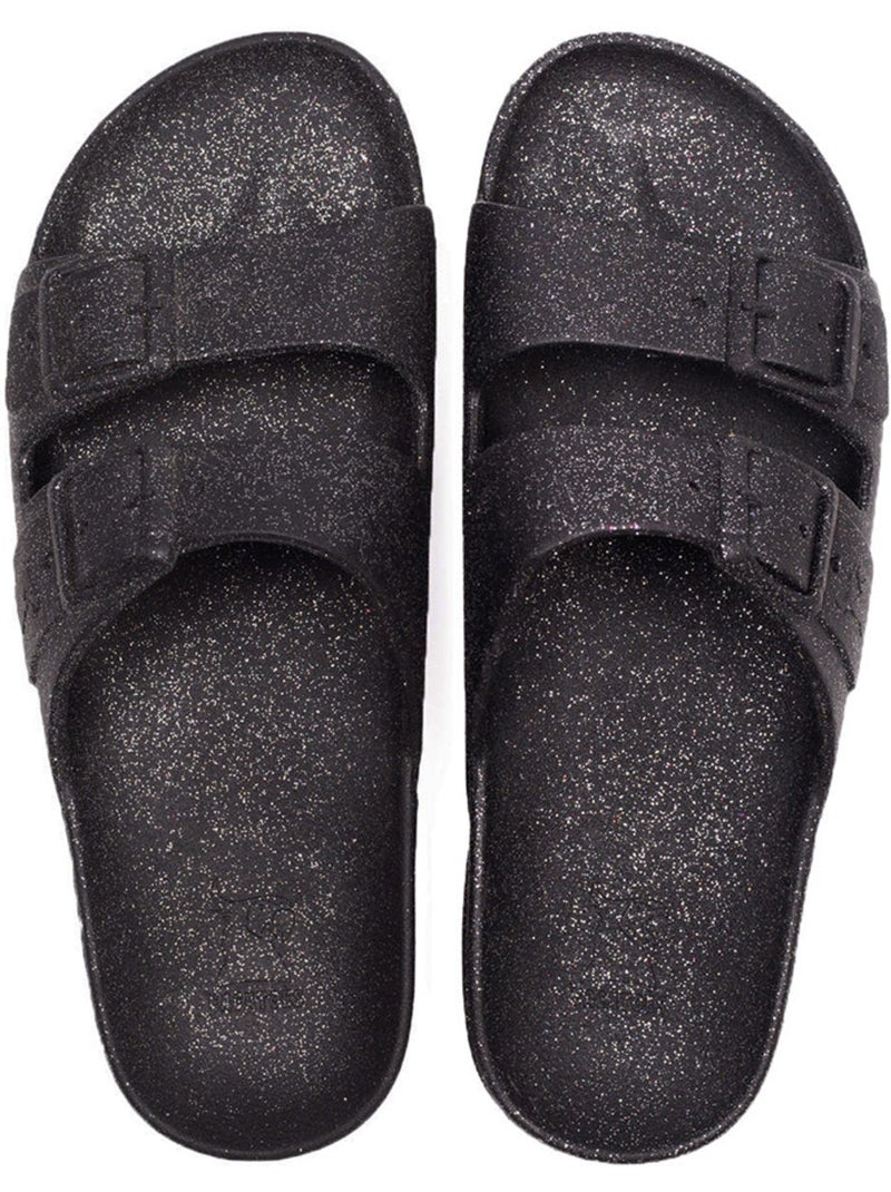 Sandales à Paillettes Pour Adulte Carioca Noir - Kiabi