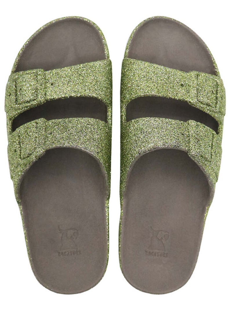 Sandales à Paillettes Pour Adulte Trancoso Kaki - Kiabi