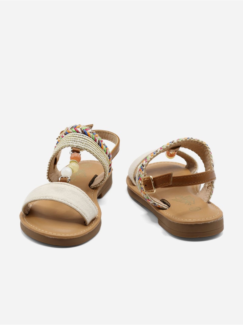 Sandales à perles Beige - Kiabi