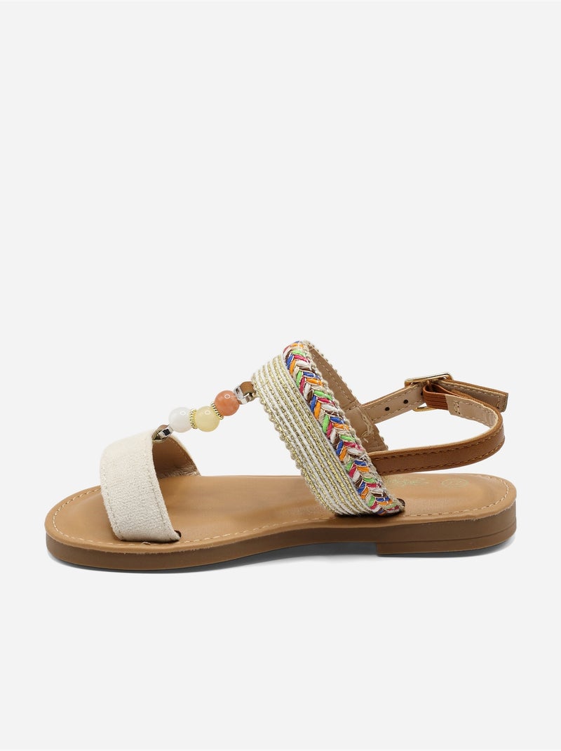 Sandales à perles Beige - Kiabi