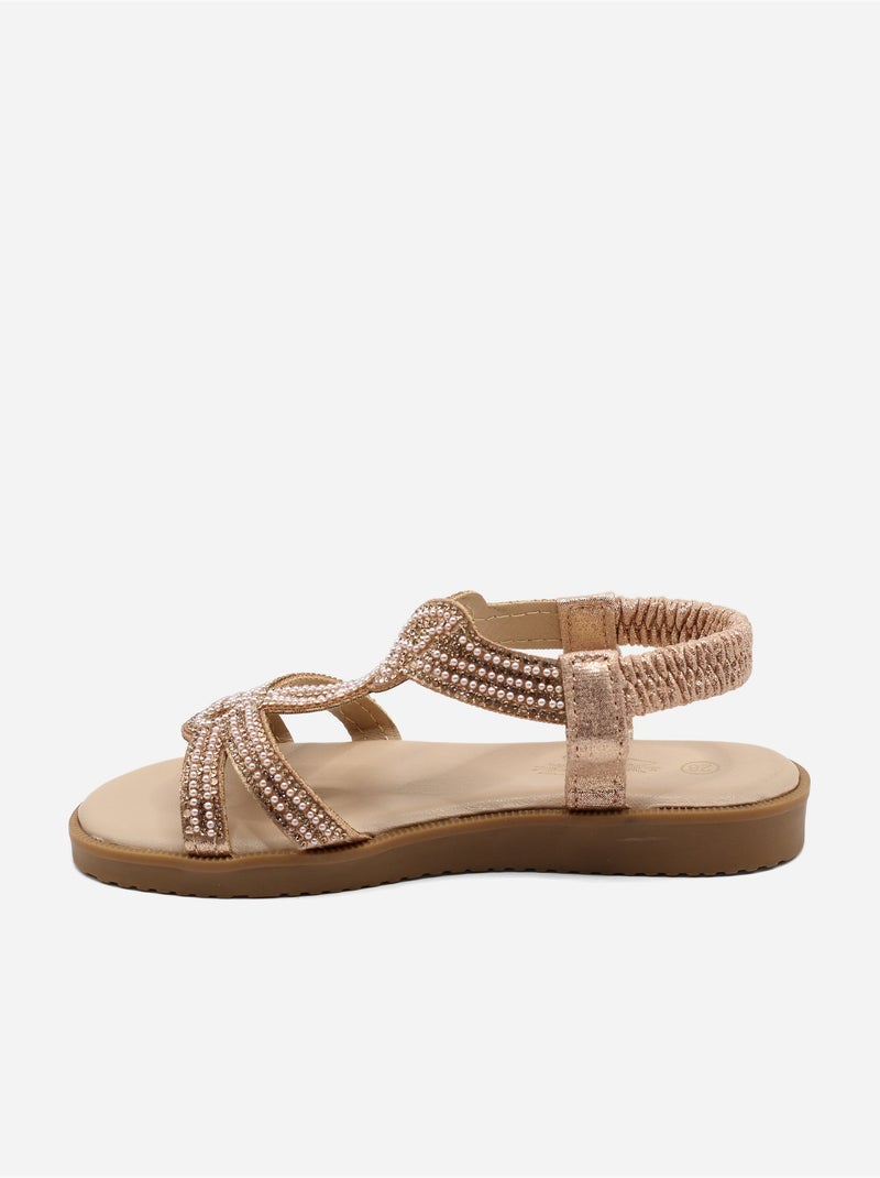 Sandales à perles Rose - Kiabi