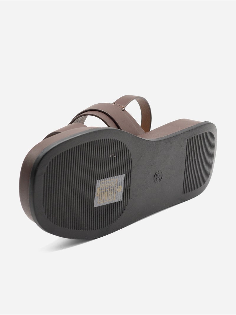 Sandales à plateforme - C M Marron - Kiabi