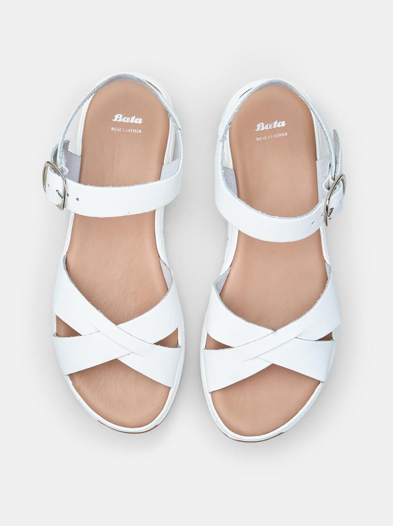 Sandales à plateforme BATA Blanc - Kiabi