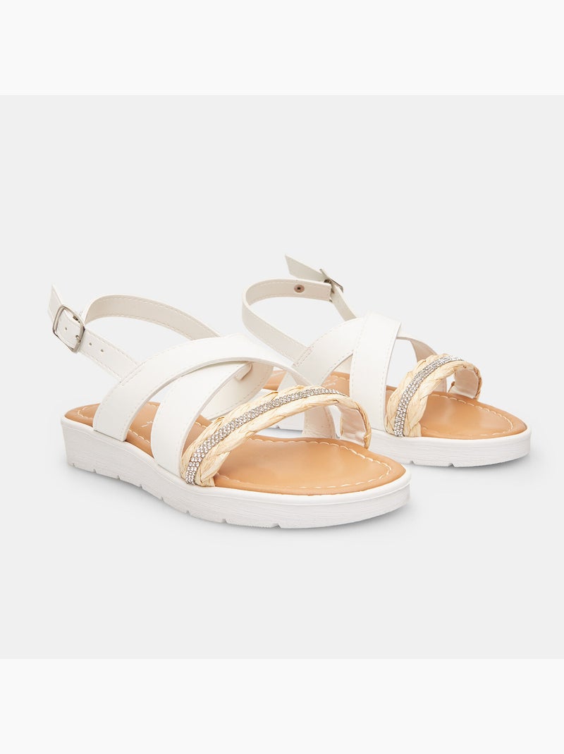 Sandales à plateforme Blanc - Kiabi