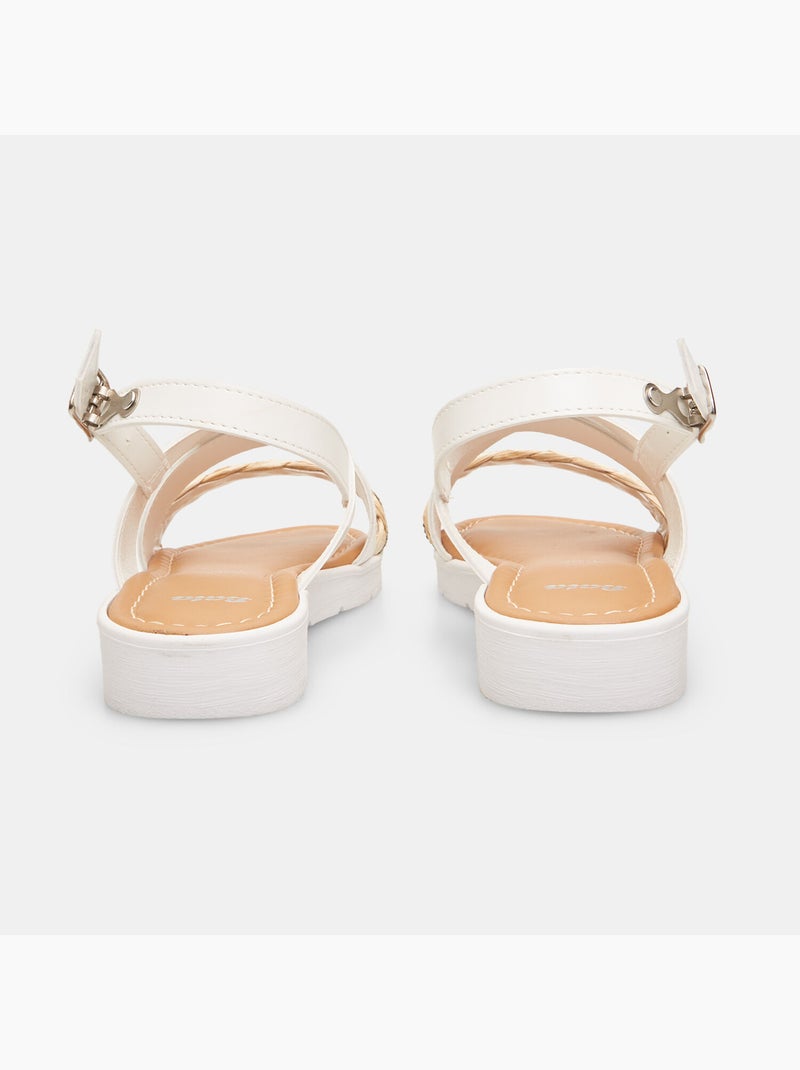 Sandales à plateforme Blanc - Kiabi