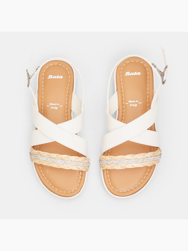 Sandales à plateforme Blanc - Kiabi