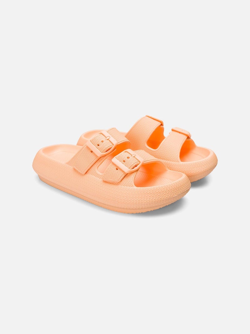 Sandales à Plateforme Femmes Pêche Clair Beige - Kiabi