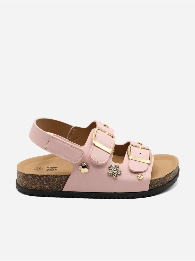 Sandales à scratch - Doremi Rose - Kiabi