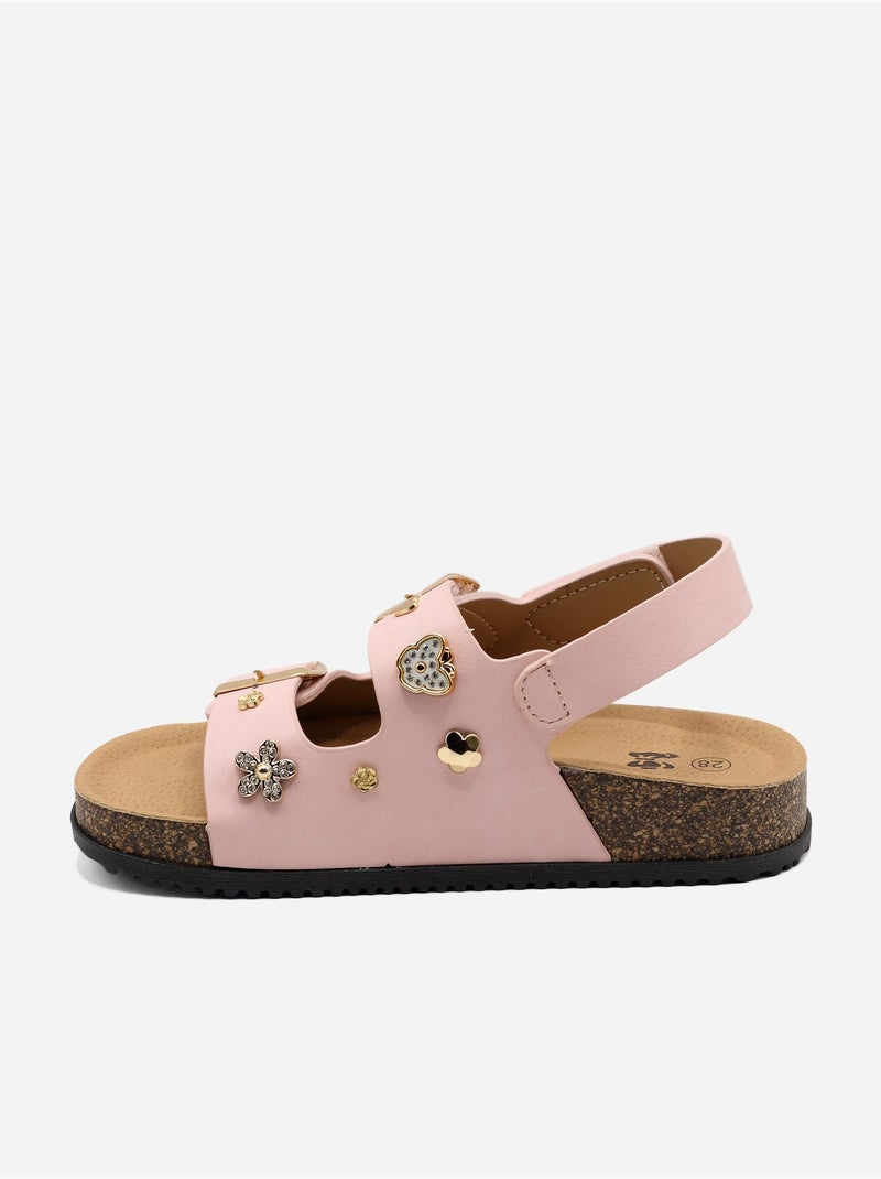 Sandales à scratch - Doremi Rose - Kiabi