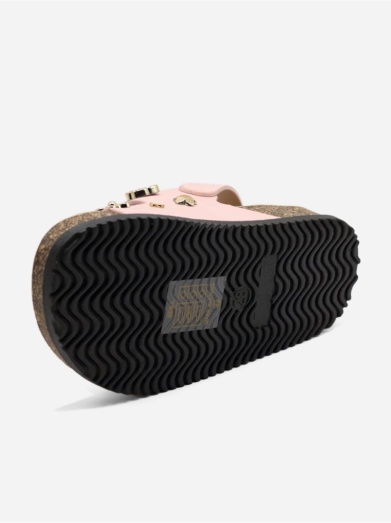 Sandales à scratch - Doremi Rose - Kiabi