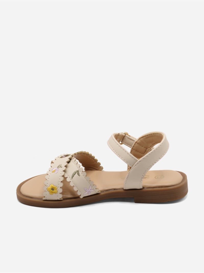 Sandales à scratch Beige - Kiabi