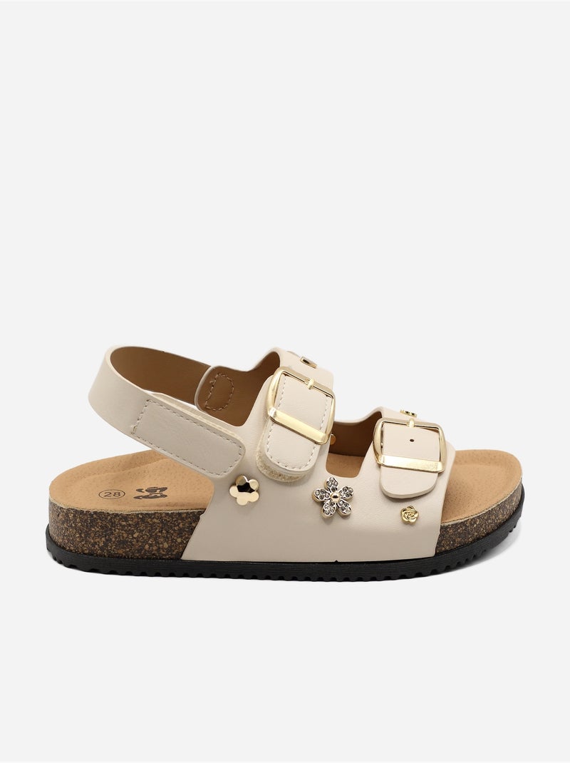 Sandales à scratch Beige - Kiabi