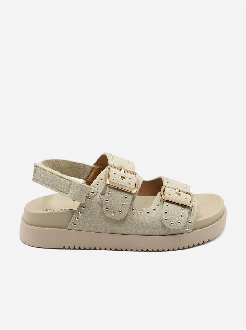 Sandales à scratch Beige - Kiabi