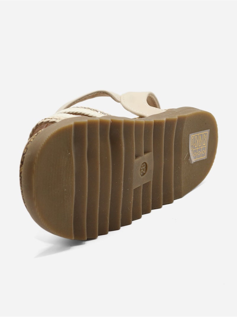 Sandales à scratch Beige - Kiabi