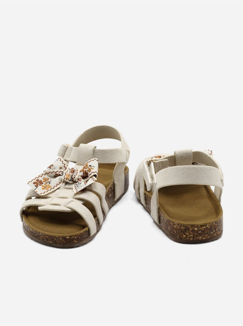 Sandales à scratch Beige - Kiabi