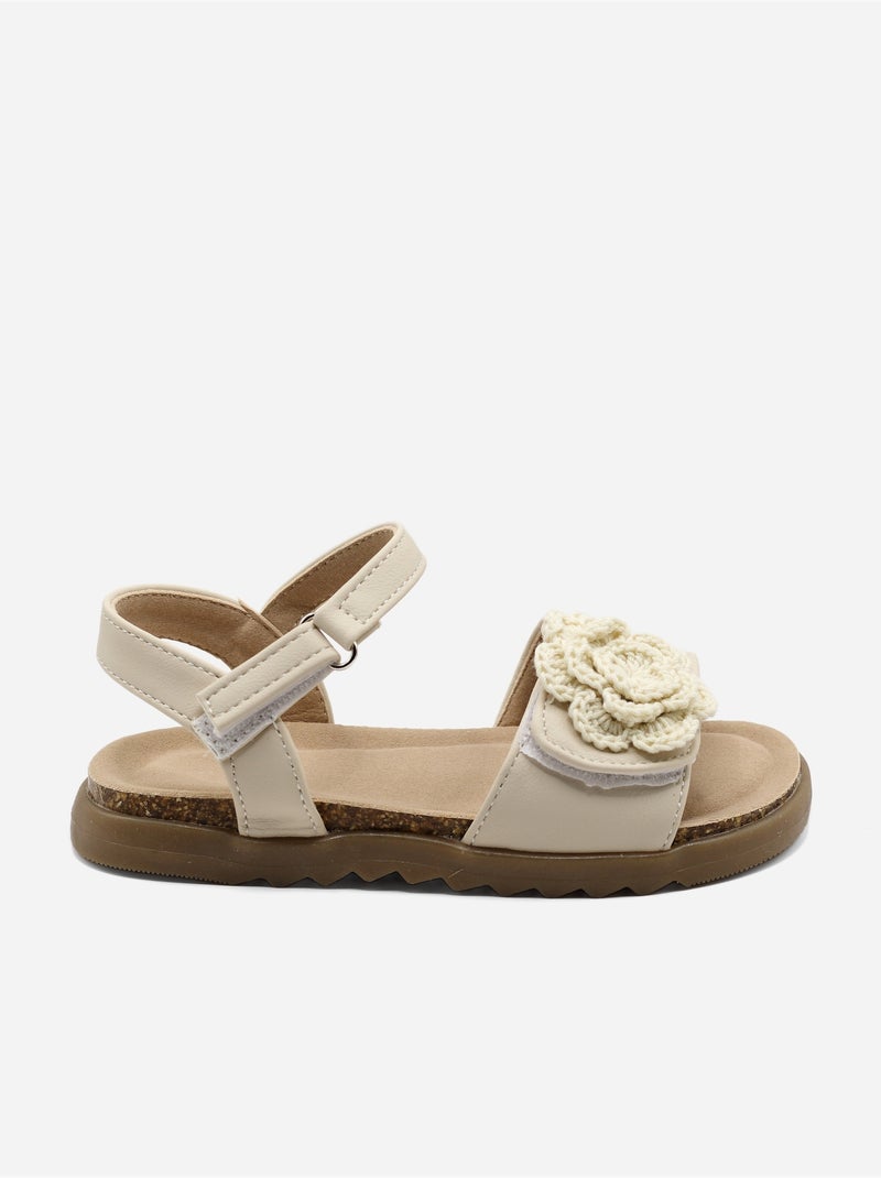Sandales à scratch Beige - Kiabi