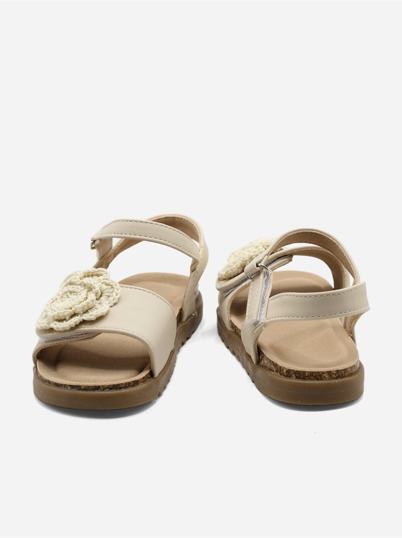 Sandales à scratch Beige - Kiabi
