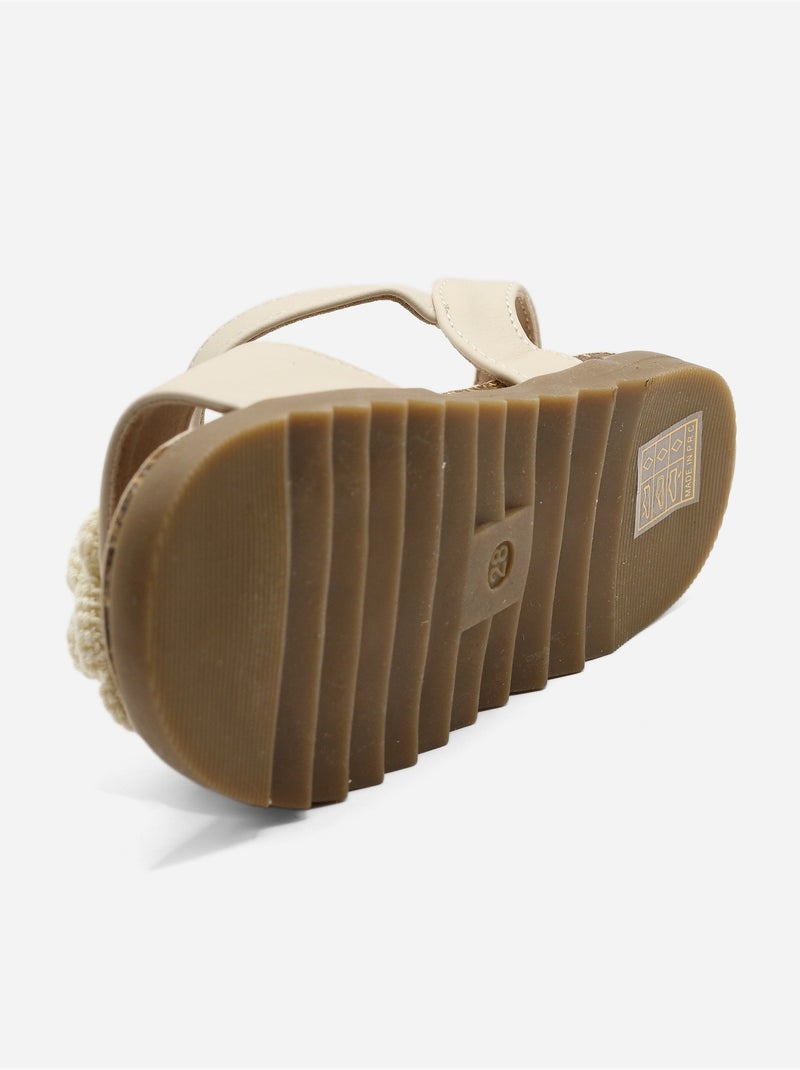 Sandales à scratch Beige - Kiabi