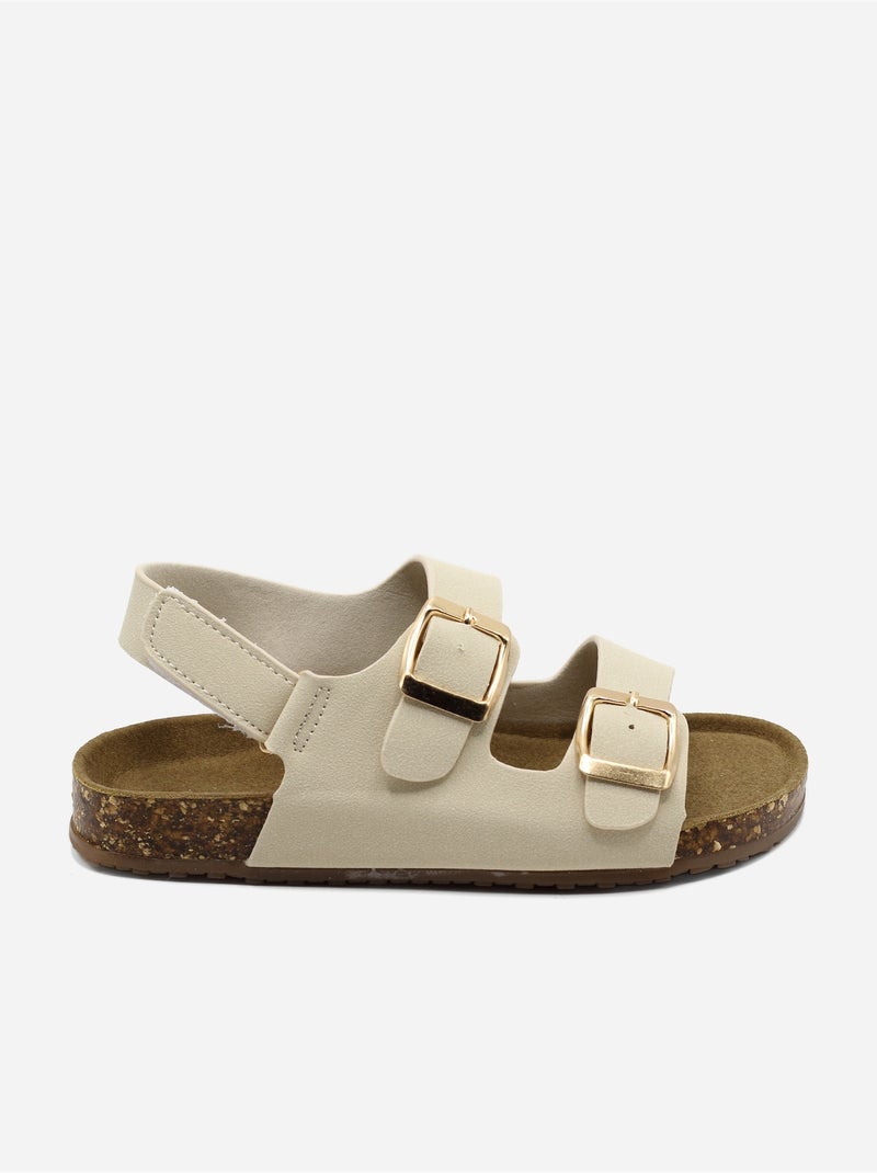 Sandales à scratch Beige - Kiabi