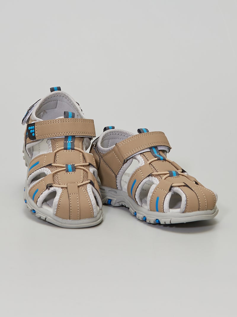 Sandales à scratch Beige - Kiabi