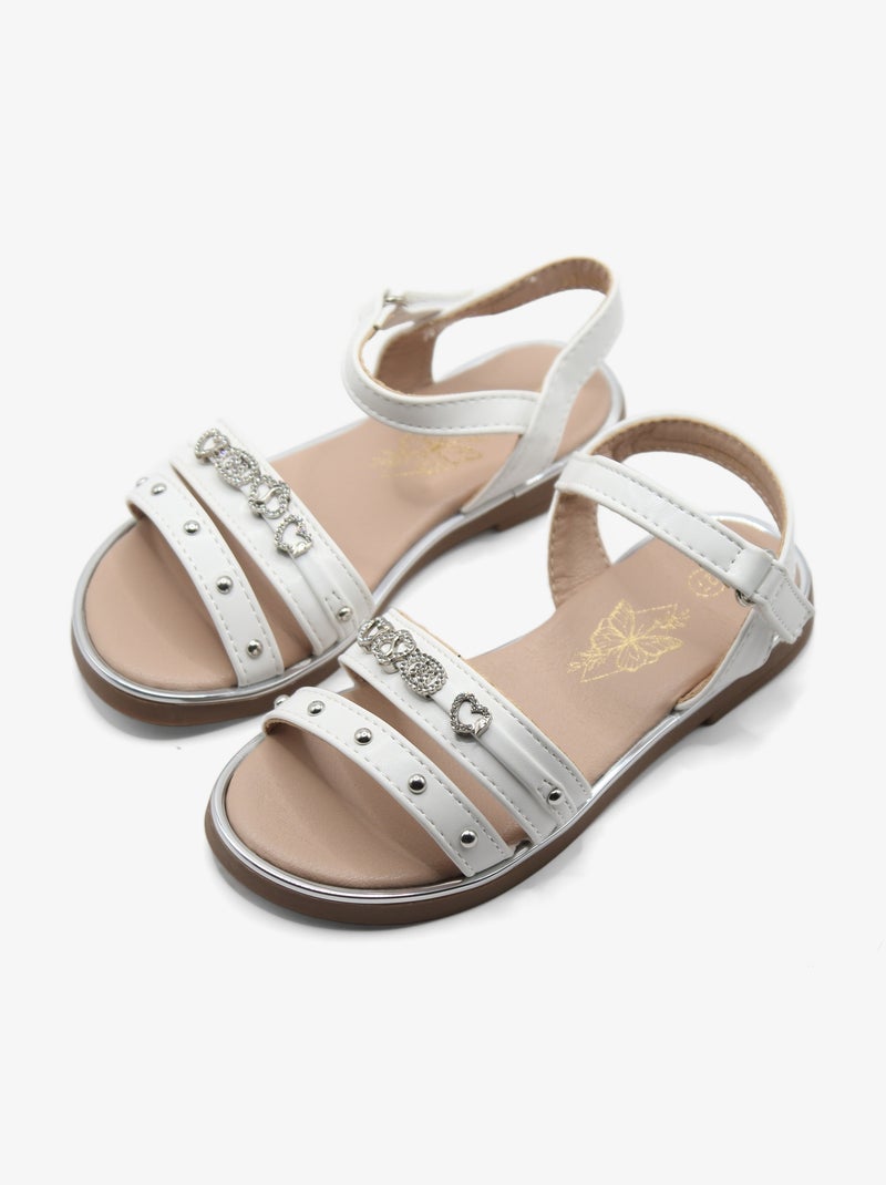 Sandales à scratch Blanc - Kiabi