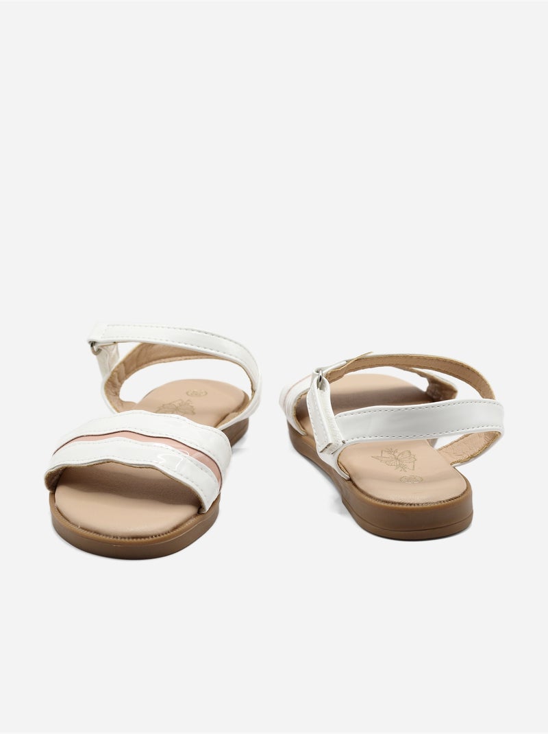 Sandales à scratch Blanc - Kiabi