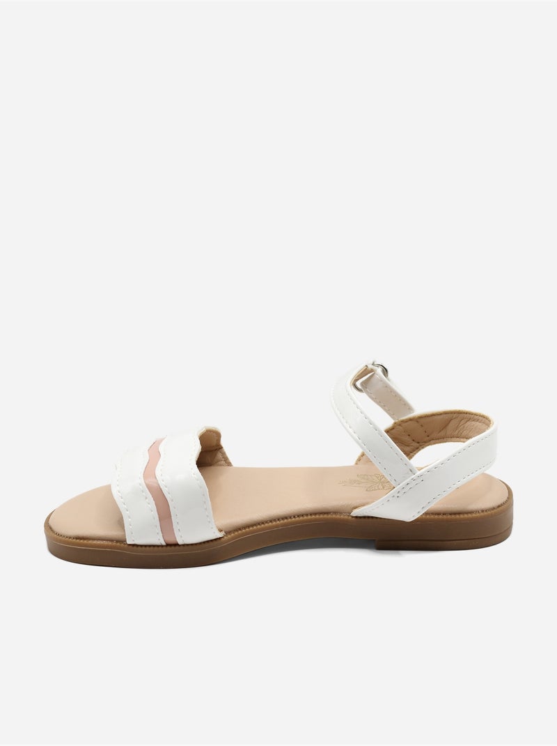 Sandales à scratch Blanc - Kiabi