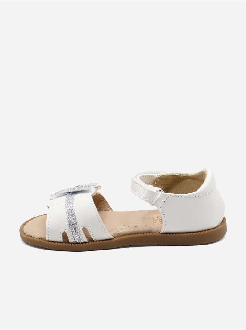 Sandales à scratch Blanc - Kiabi