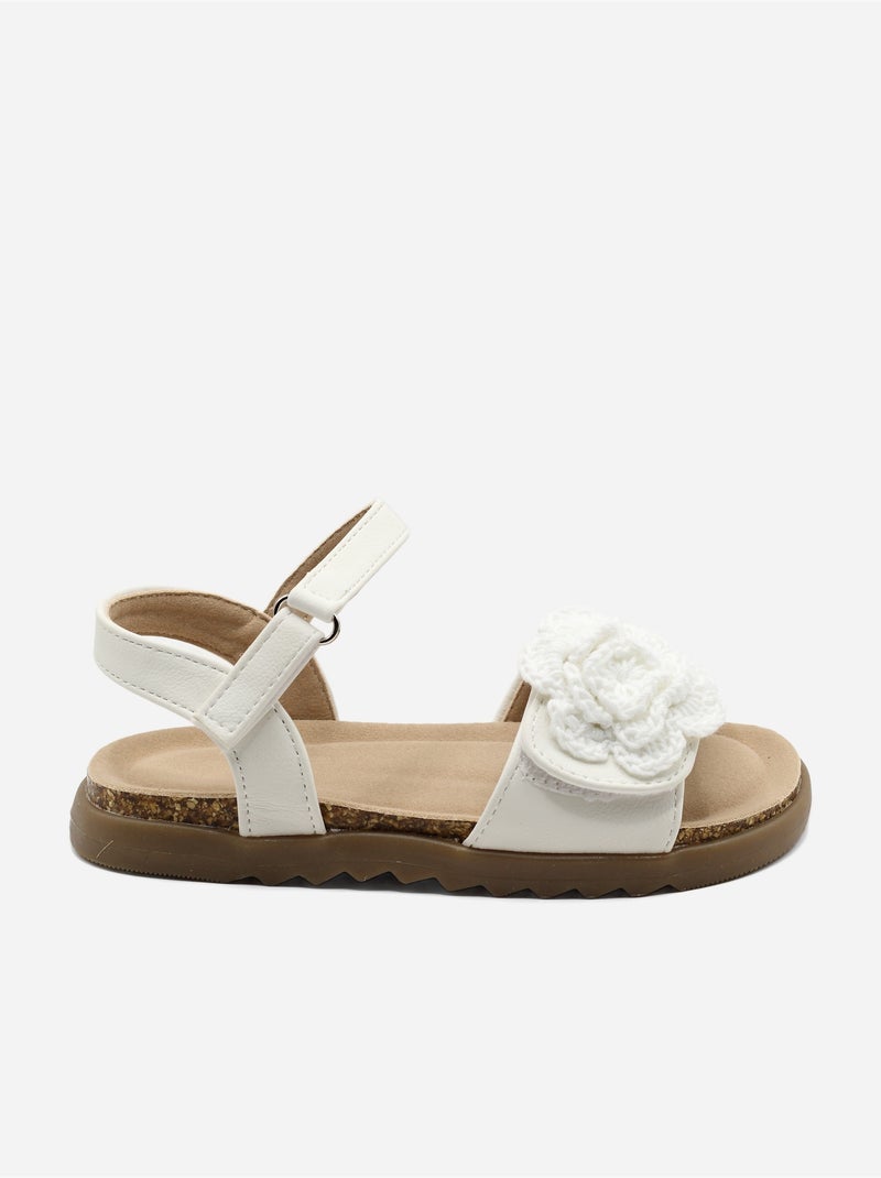 Sandales à scratch Blanc - Kiabi