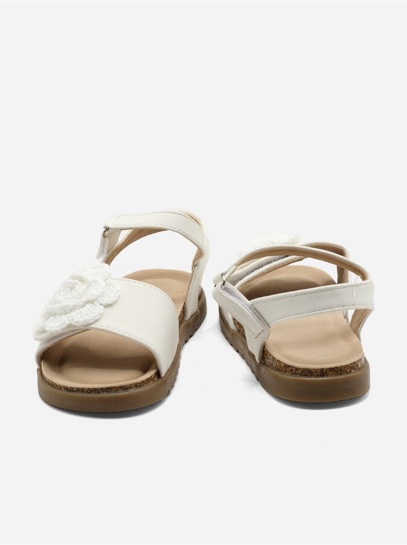 Sandales à scratch Blanc - Kiabi