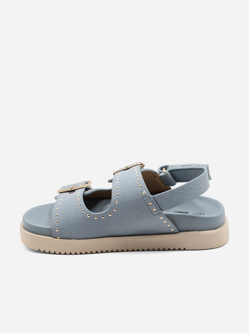 Sandales à scratch Bleu clair - Kiabi