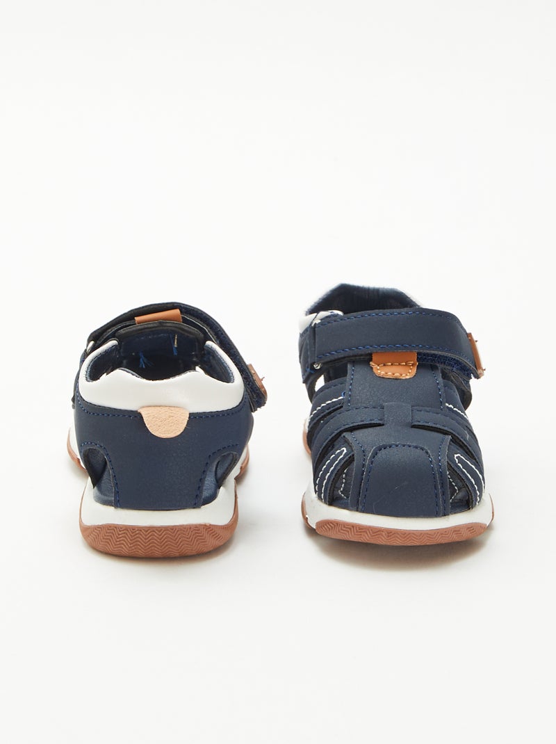 Sandales à scratch Bleu - Kiabi