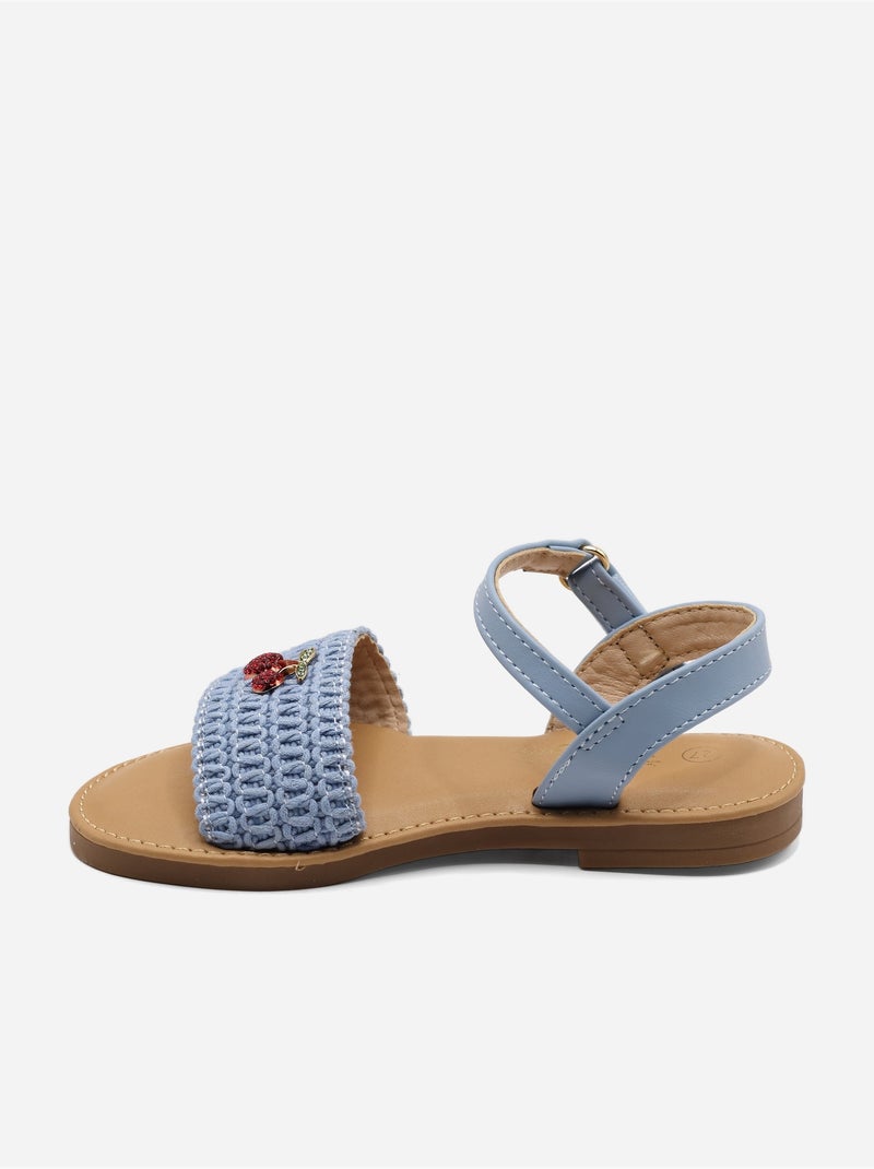 Sandales à scratch Bleu - Kiabi