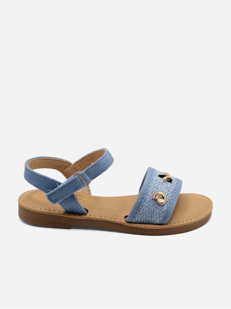 Sandales à scratch Bleu - Kiabi