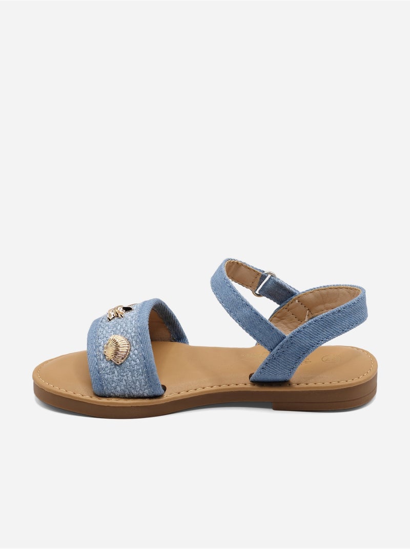 Sandales à scratch Bleu - Kiabi
