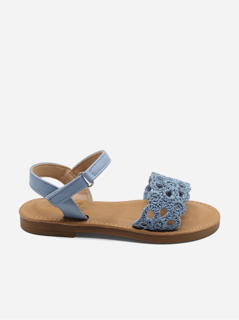 Sandales à scratch Bleu - Kiabi