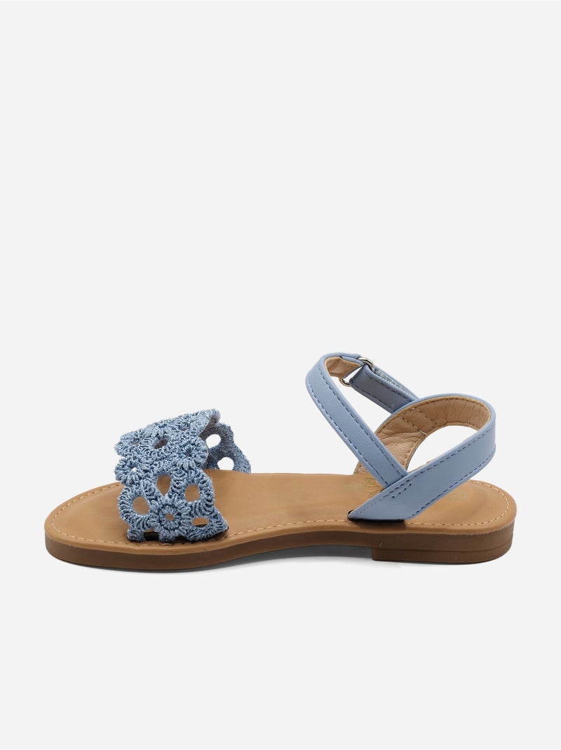 Sandales à scratch Bleu - Kiabi