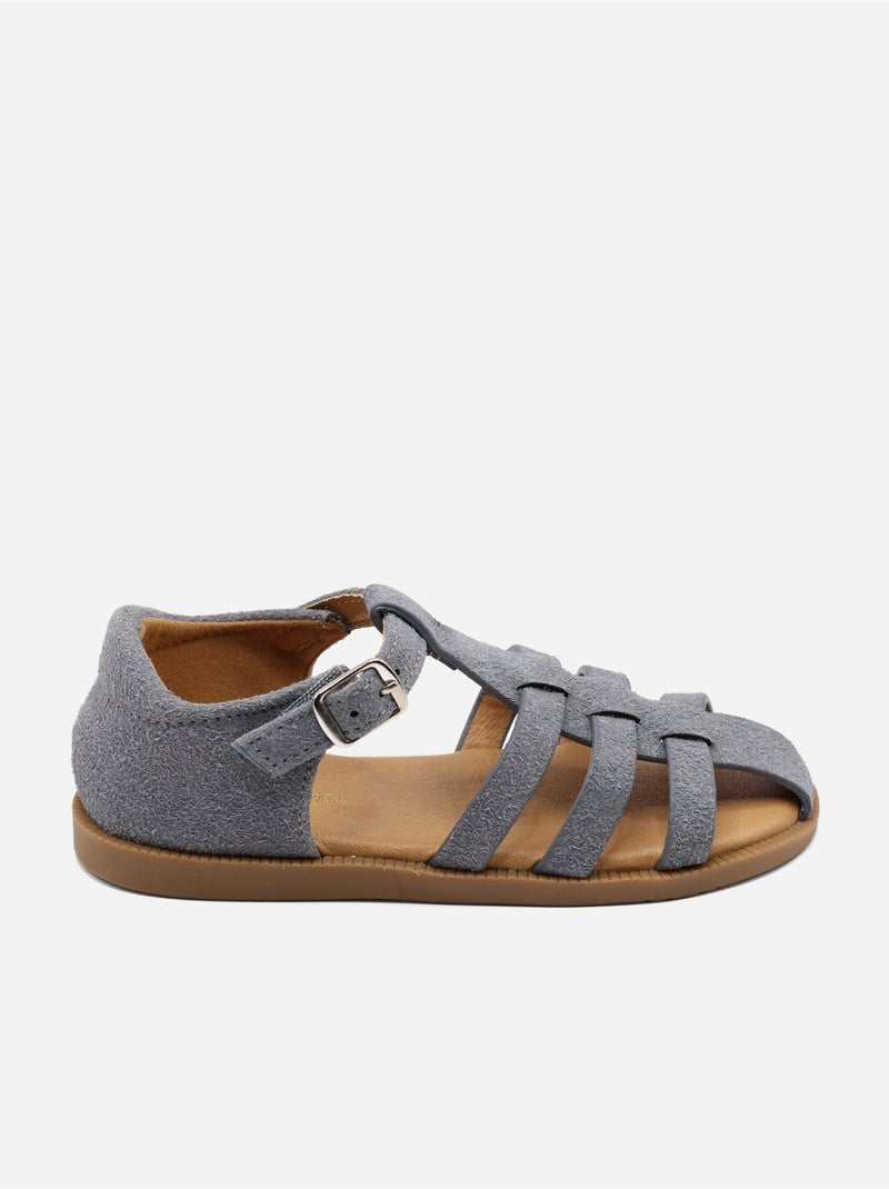 Sandales à scratch Bleu - Kiabi