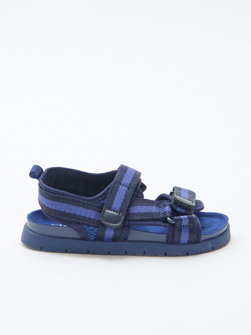 Sandales à scratch bleues Bleu - Kiabi