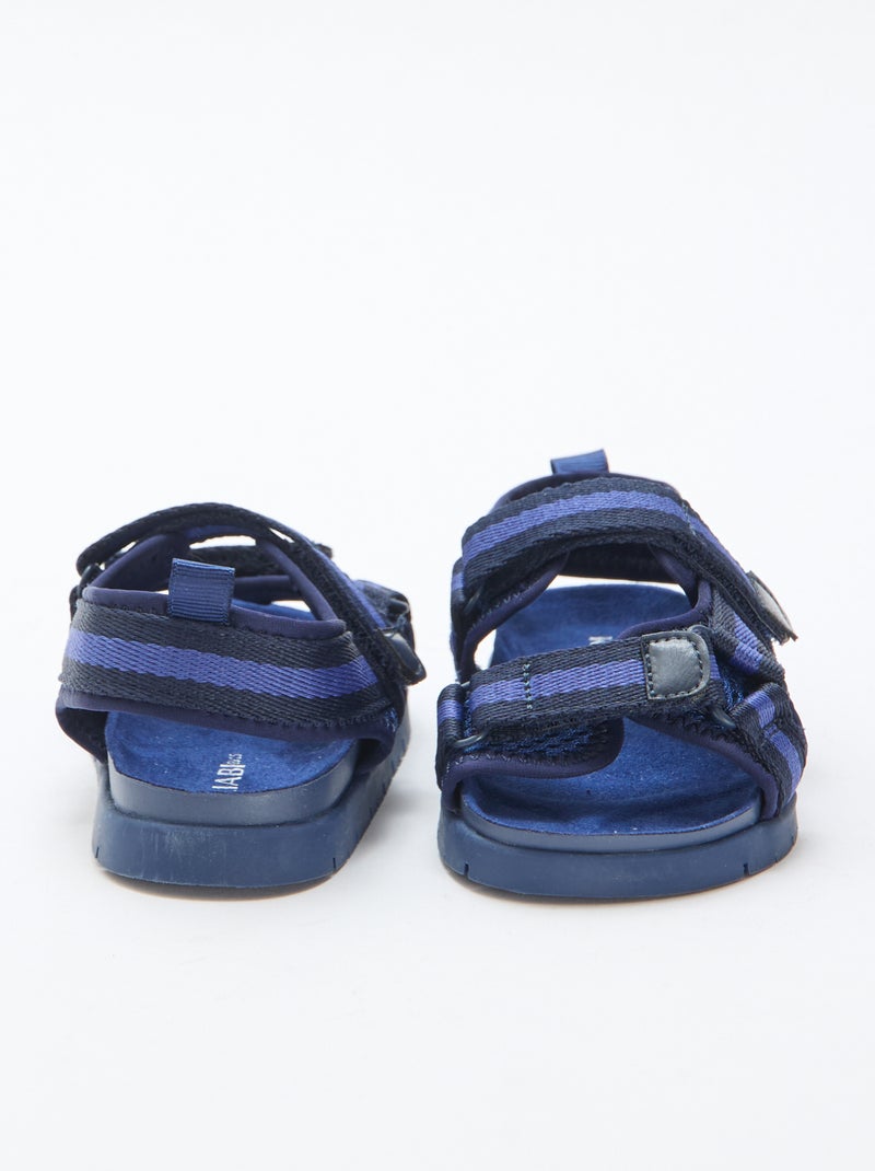 Sandales à scratch bleues Bleu - Kiabi