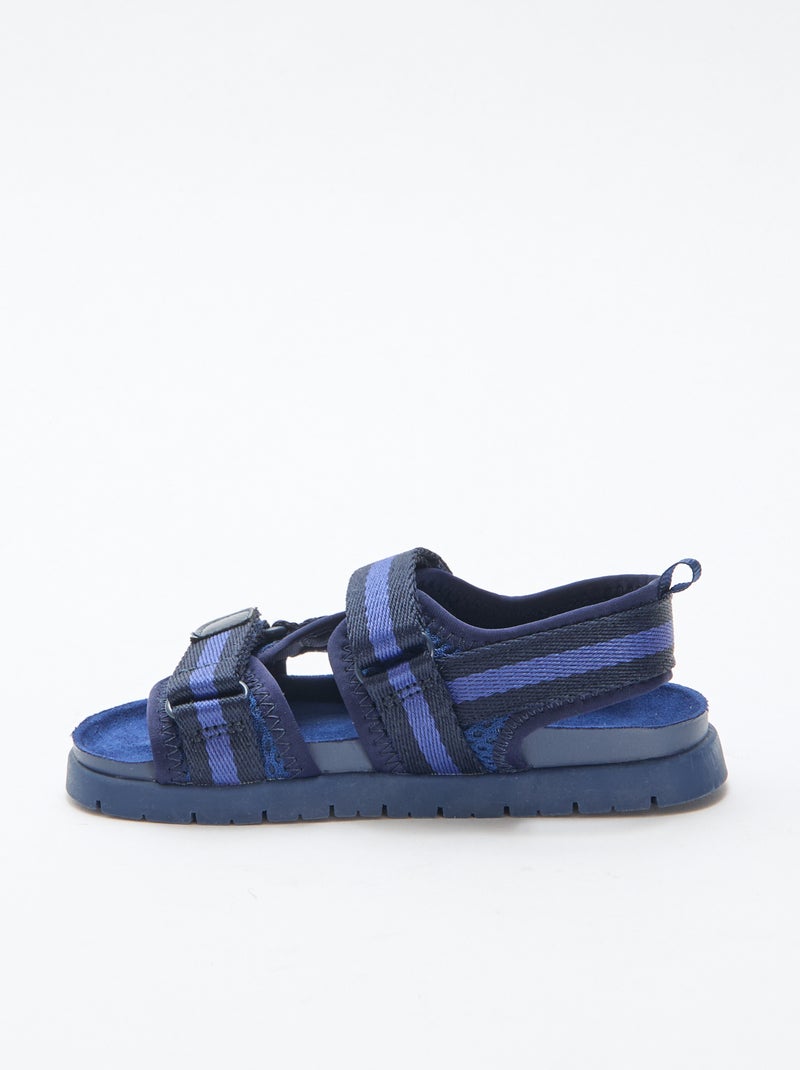 Sandales à scratch bleues Bleu - Kiabi