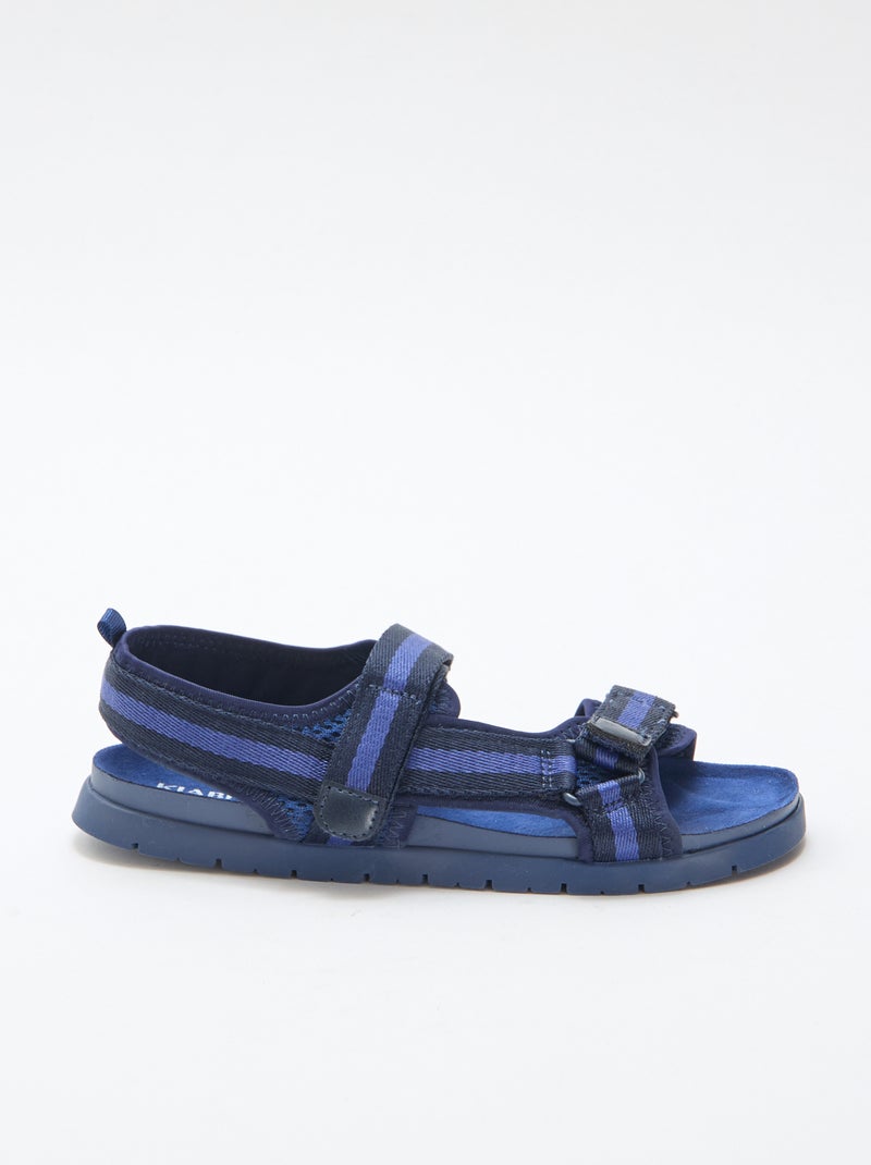 Sandales à scratch bleues Bleu - Kiabi