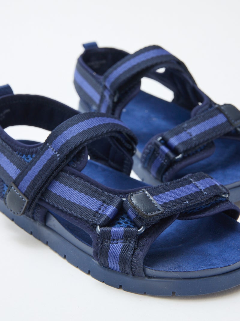 Sandales à scratch bleues Bleu - Kiabi