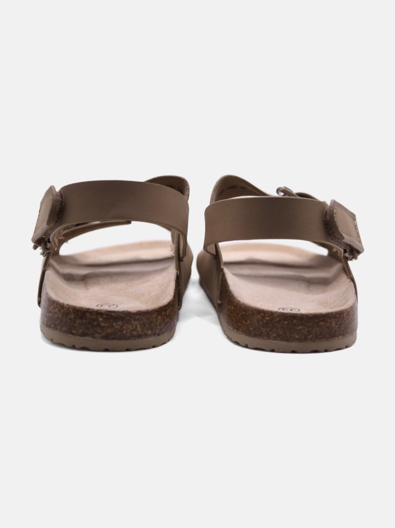 Sandales à scratch Camel - Kiabi