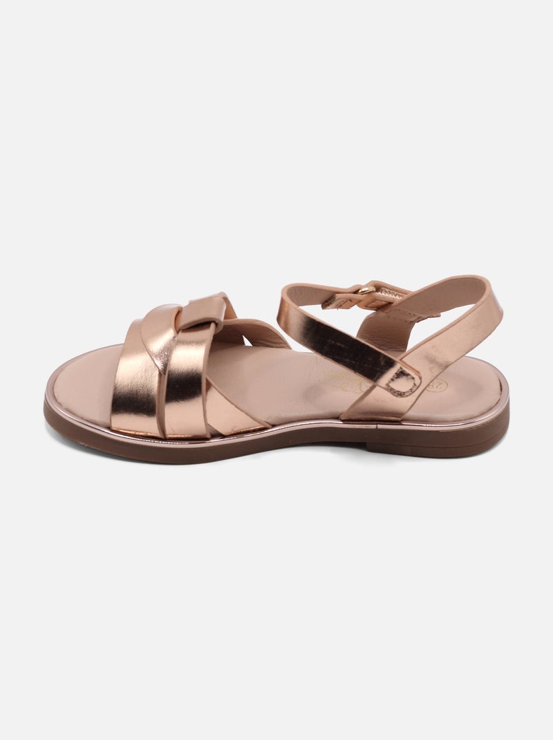 Sandales à scratch Champagne - Kiabi