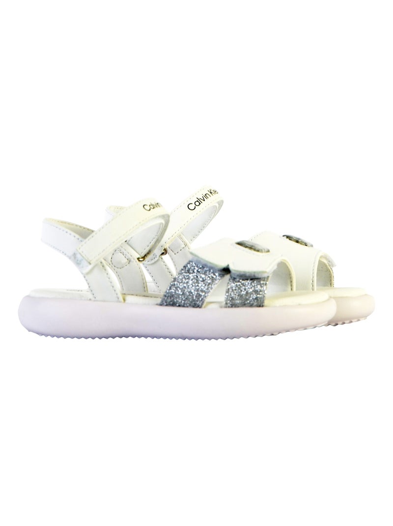 Sandales à Scratch Enfant Calvin Klein Jeans Velcro V3A2-8050 Blanc - Kiabi